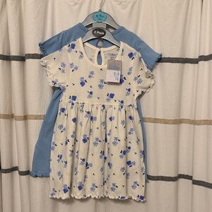 Primark Blue and White Floral Dress Set